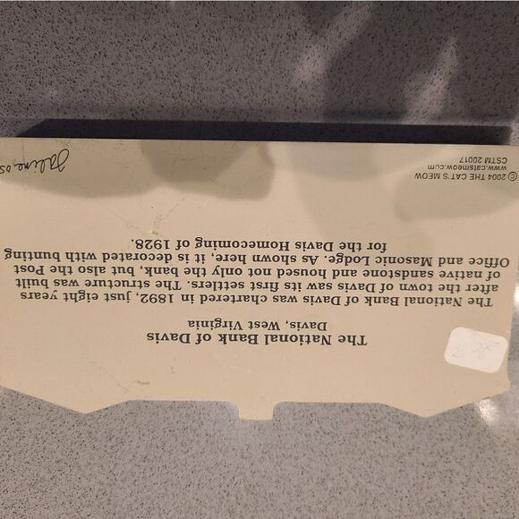 Cat’s Meow The National Bank of Davis - Picture 4 of 4